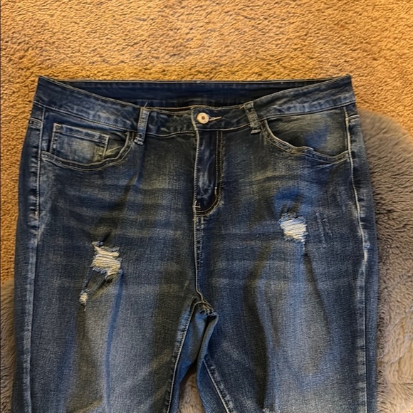 Distressed Blue Jeans for Women - Picture 5 of 11